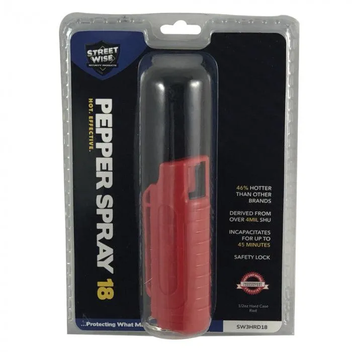 15) Streetwise Mixed Colors 18% Pepper Spray with Counter Display Option