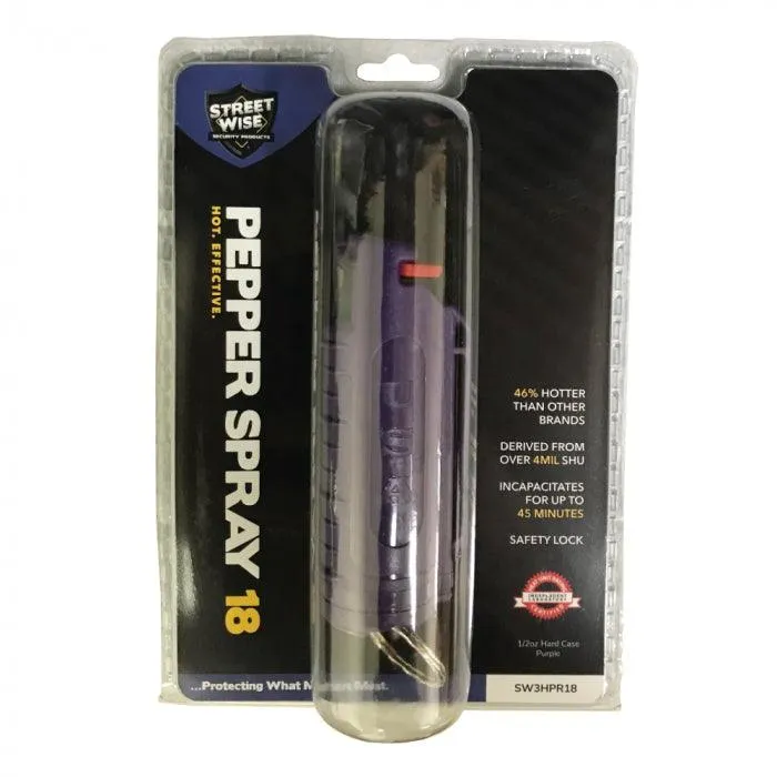 15) Streetwise Mixed Colors 18% Pepper Spray with Counter Display Option