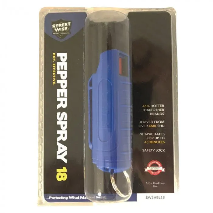 15) Streetwise Mixed Colors 18% Pepper Spray with Counter Display Option