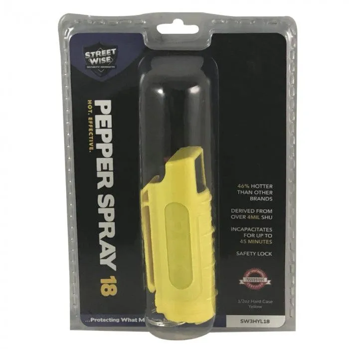 15) Streetwise Mixed Colors 18% Pepper Spray with Counter Display Option