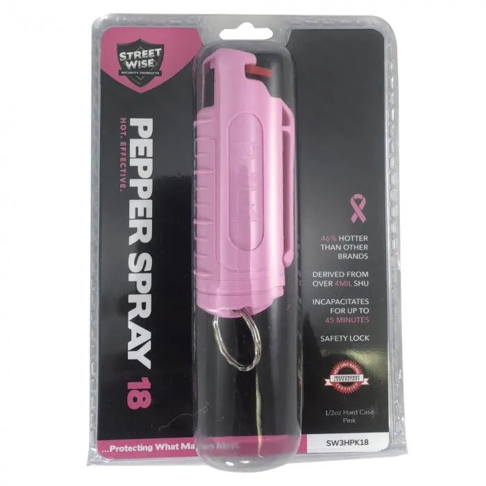 15) Streetwise Mixed Colors 18% Pepper Spray with Counter Display Option
