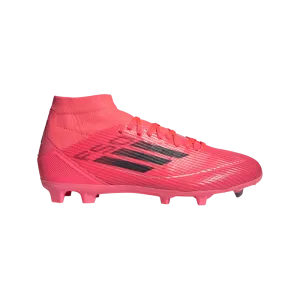 Adidas F50 League Mid-Cut FG Womens Football Boots (Turbo/Aurora Black/Platnium Metallic)