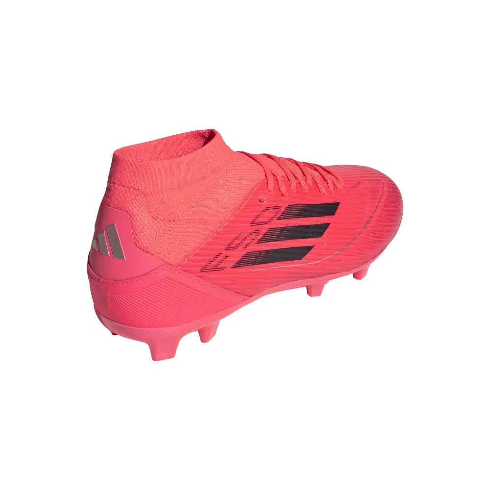 Adidas F50 League Mid-Cut FG Womens Football Boots (Turbo/Aurora Black/Platnium Metallic)