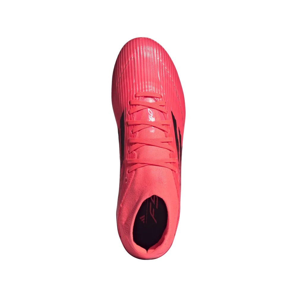 Adidas F50 League Mid-Cut FG Womens Football Boots (Turbo/Aurora Black/Platnium Metallic)