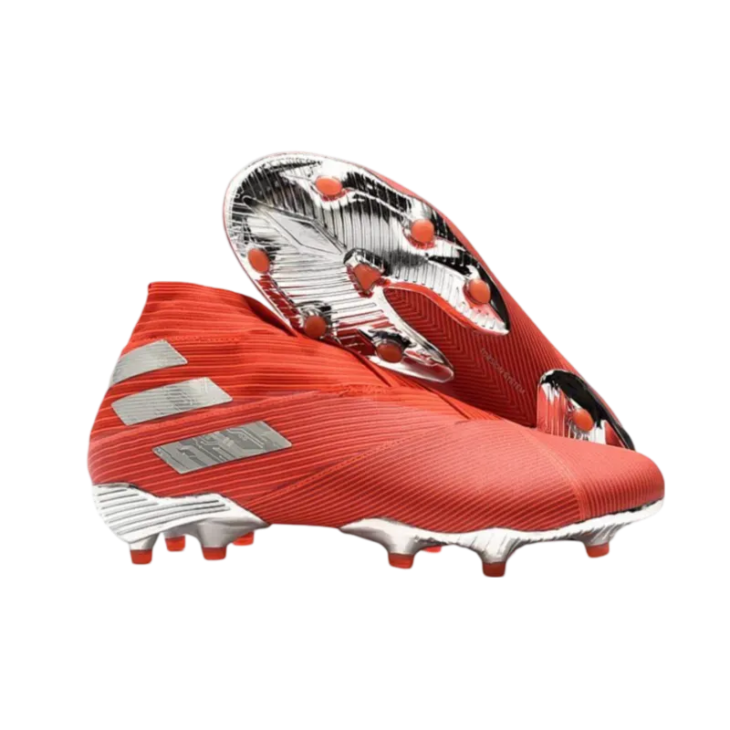 Adidas Nemeziz 19  FG Red Silver - Goatkits Boots