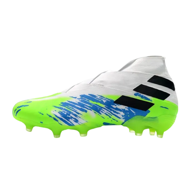 Adidas Nemeziz 19  FG White Green Black - Goatkits Boots