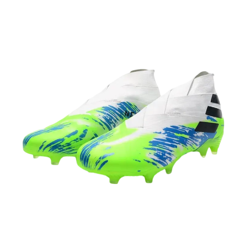 Adidas Nemeziz 19  FG White Green Black - Goatkits Boots