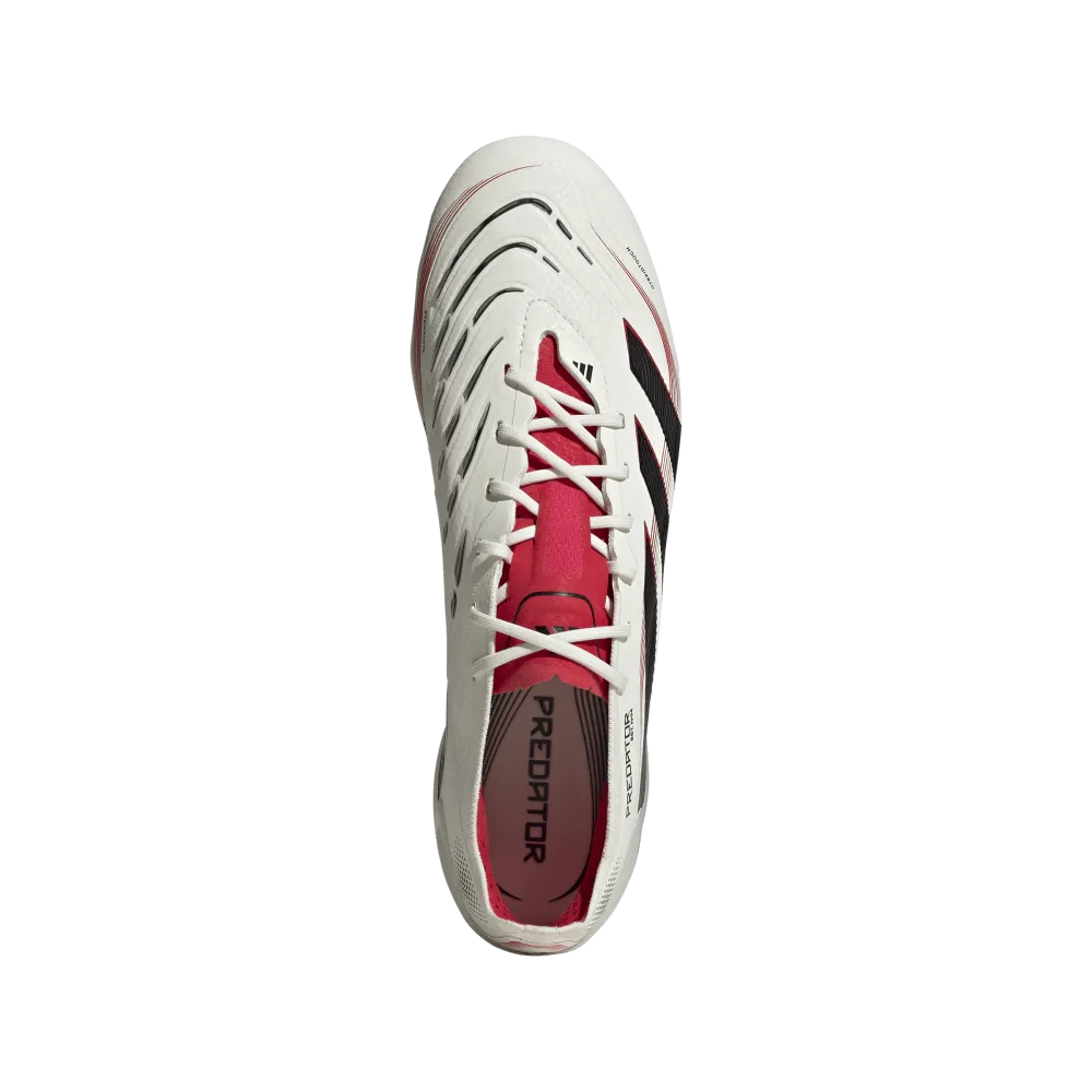 Adidas Predator Elite FG Football Boot (Off White/Core Black/Pure Ruby)