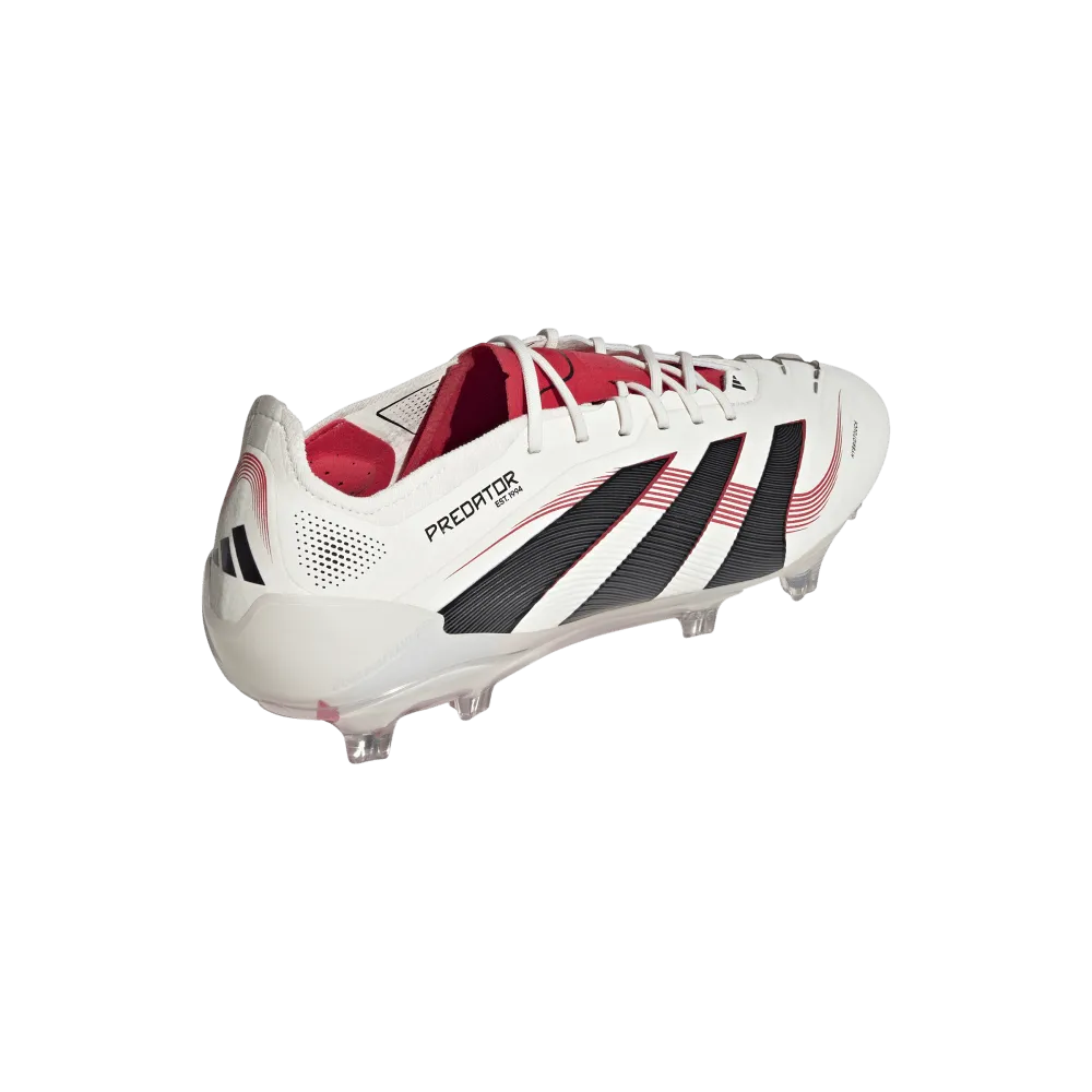 Adidas Predator Elite FG Football Boot (Off White/Core Black/Pure Ruby)