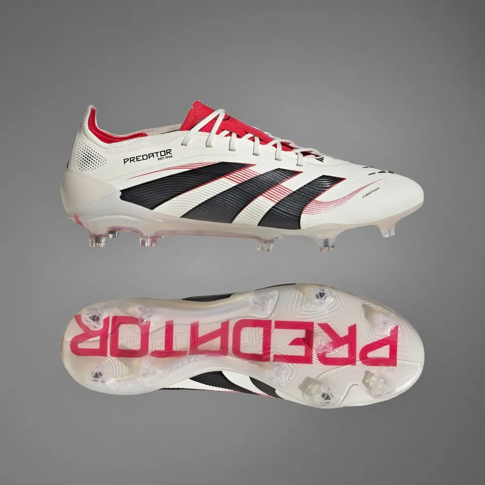 Adidas Predator Elite FG Football Boot (Off White/Core Black/Pure Ruby)