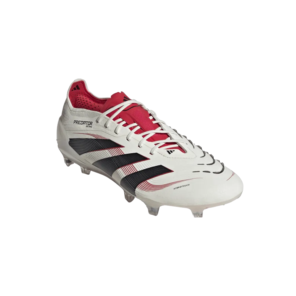 Adidas Predator Elite FG Football Boot (Off White/Core Black/Pure Ruby)