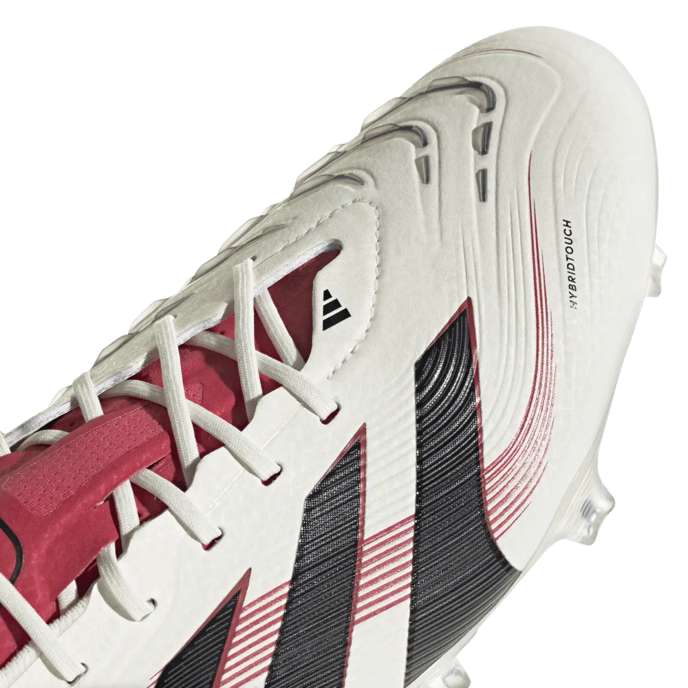 Adidas Predator Elite FG Football Boot (Off White/Core Black/Pure Ruby)