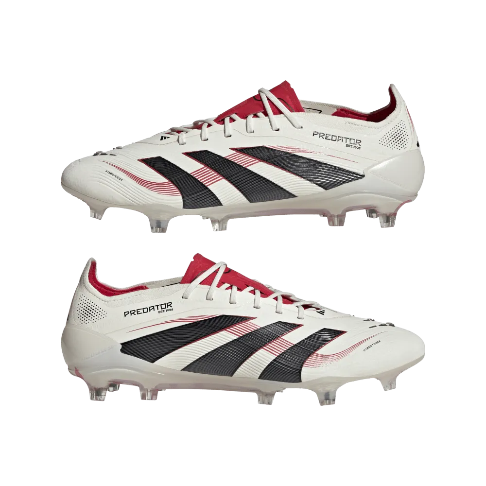 Adidas Predator Elite FG Football Boot (Off White/Core Black/Pure Ruby)