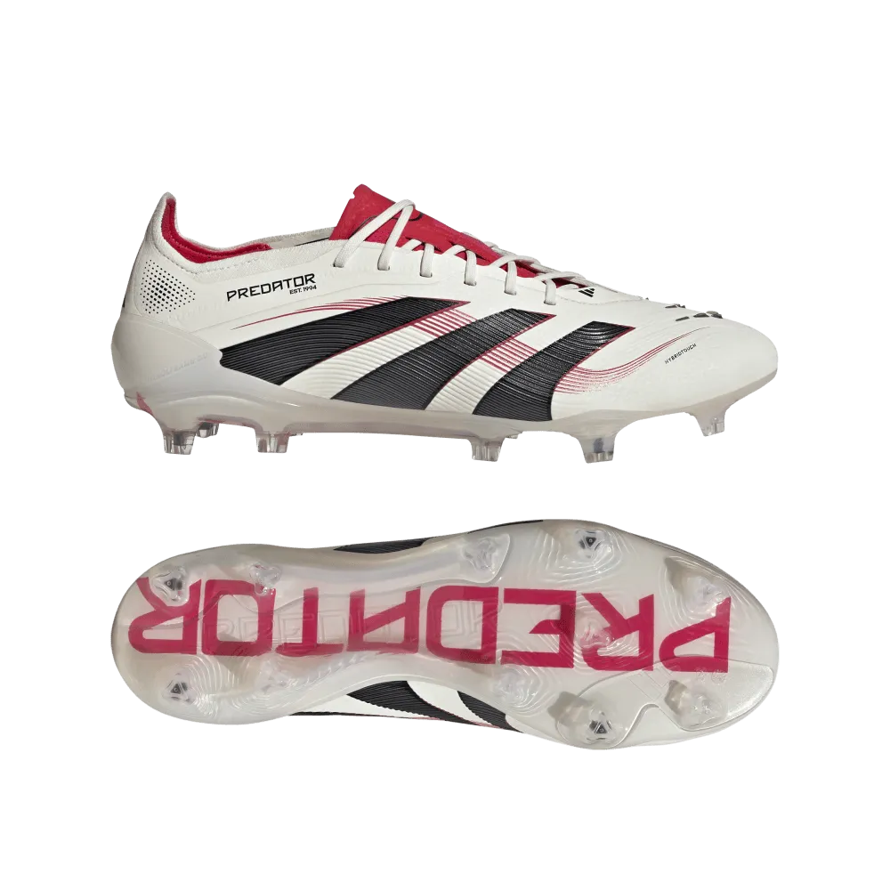 Adidas Predator Elite FG Football Boot (Off White/Core Black/Pure Ruby)