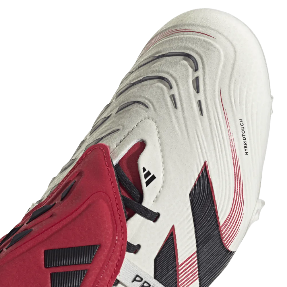 Adidas Predator Elite Fold-Over Tongue FG Football Boot (Off White/Core Black/Pure Ruby)