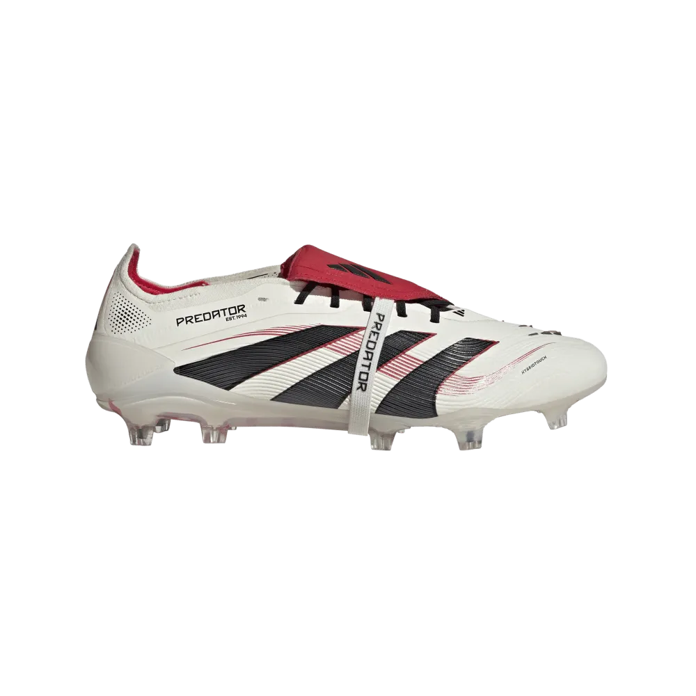 Adidas Predator Elite Fold-Over Tongue FG Football Boot (Off White/Core Black/Pure Ruby)