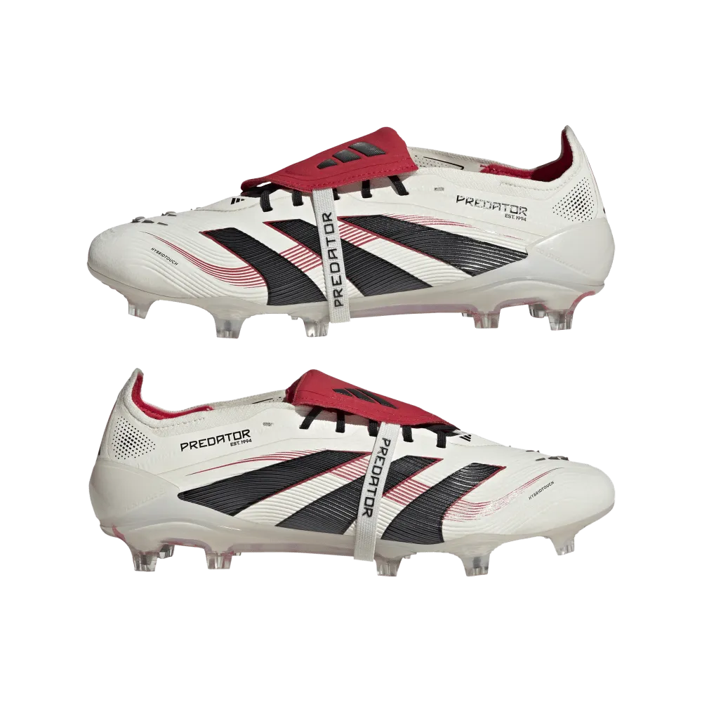 Adidas Predator Elite Fold-Over Tongue FG Football Boot (Off White/Core Black/Pure Ruby)