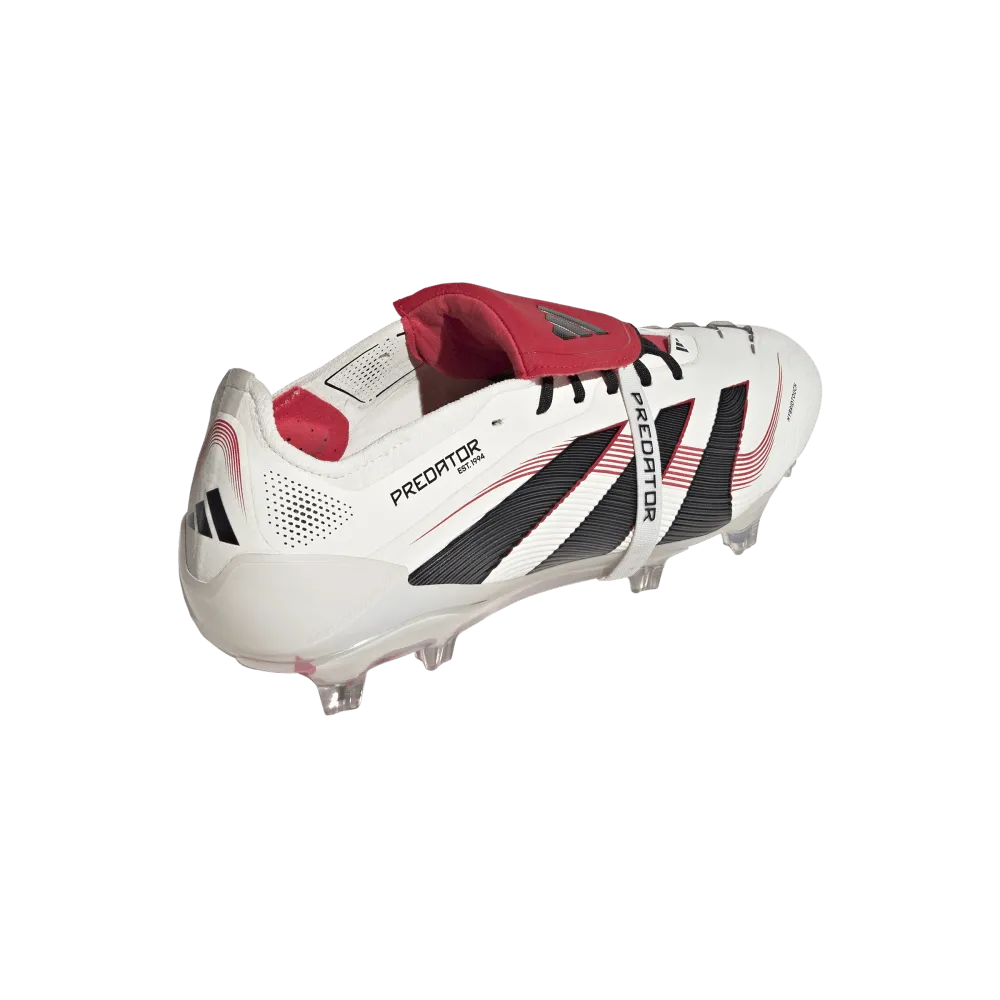 Adidas Predator Elite Fold-Over Tongue FG Football Boot (Off White/Core Black/Pure Ruby)