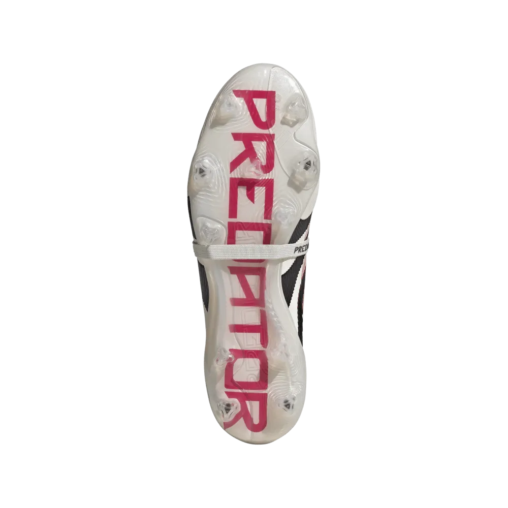 Adidas Predator Elite Fold-Over Tongue FG Football Boot (Off White/Core Black/Pure Ruby)