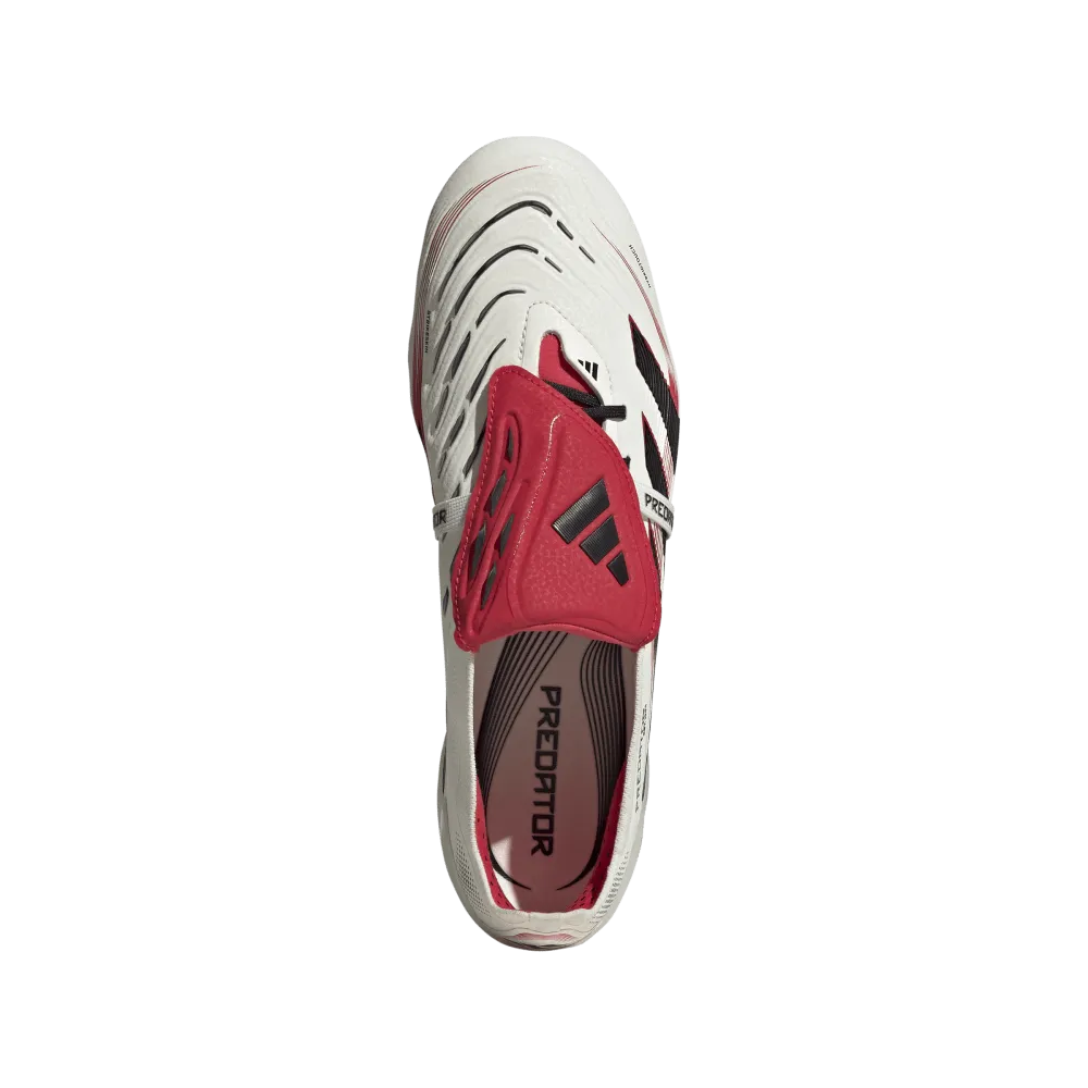 Adidas Predator Elite Fold-Over Tongue FG Football Boot (Off White/Core Black/Pure Ruby)