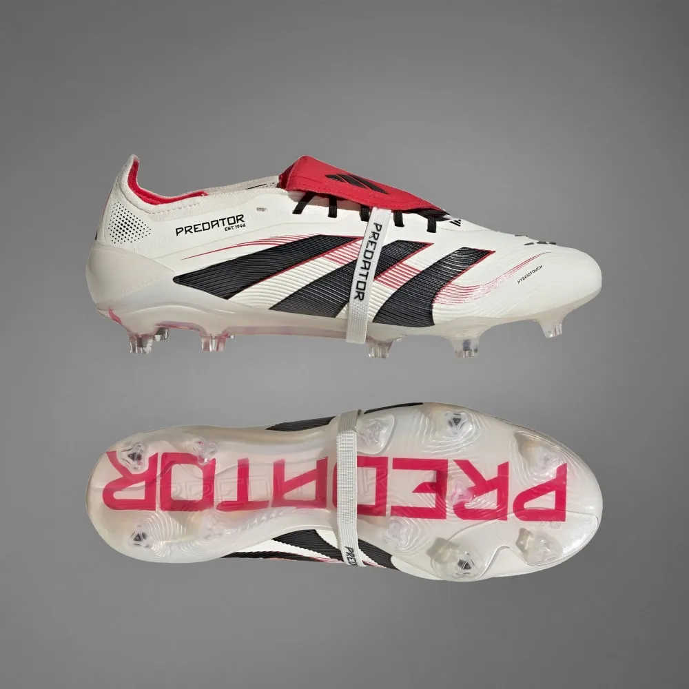 Adidas Predator Elite Fold-Over Tongue FG Football Boot (Off White/Core Black/Pure Ruby)