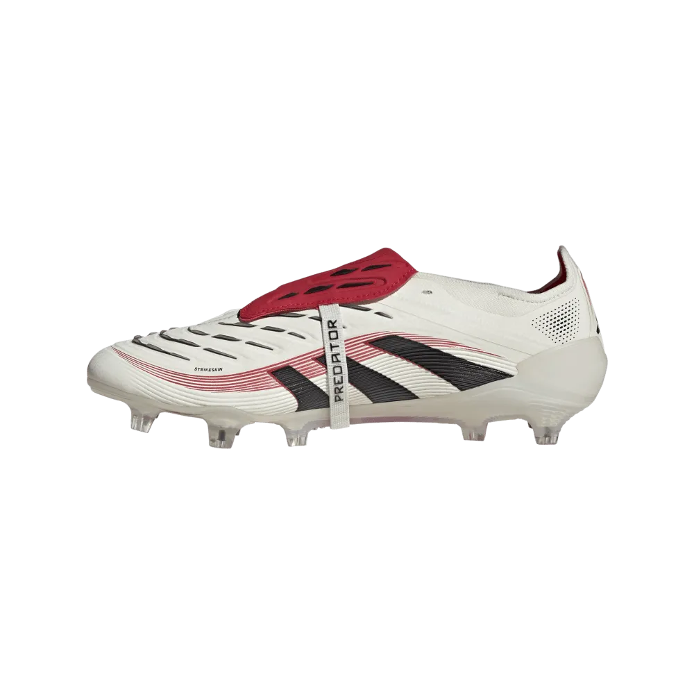 Adidas Predator Elite Fold-Over Tongue FG Football Boot (Off White/Core Black/Pure Ruby)