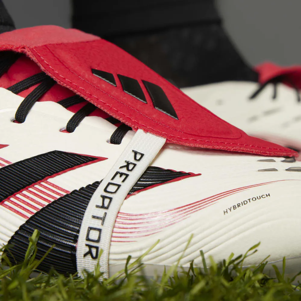 Adidas Predator Elite Fold-Over Tongue FG Football Boot (Off White/Core Black/Pure Ruby)