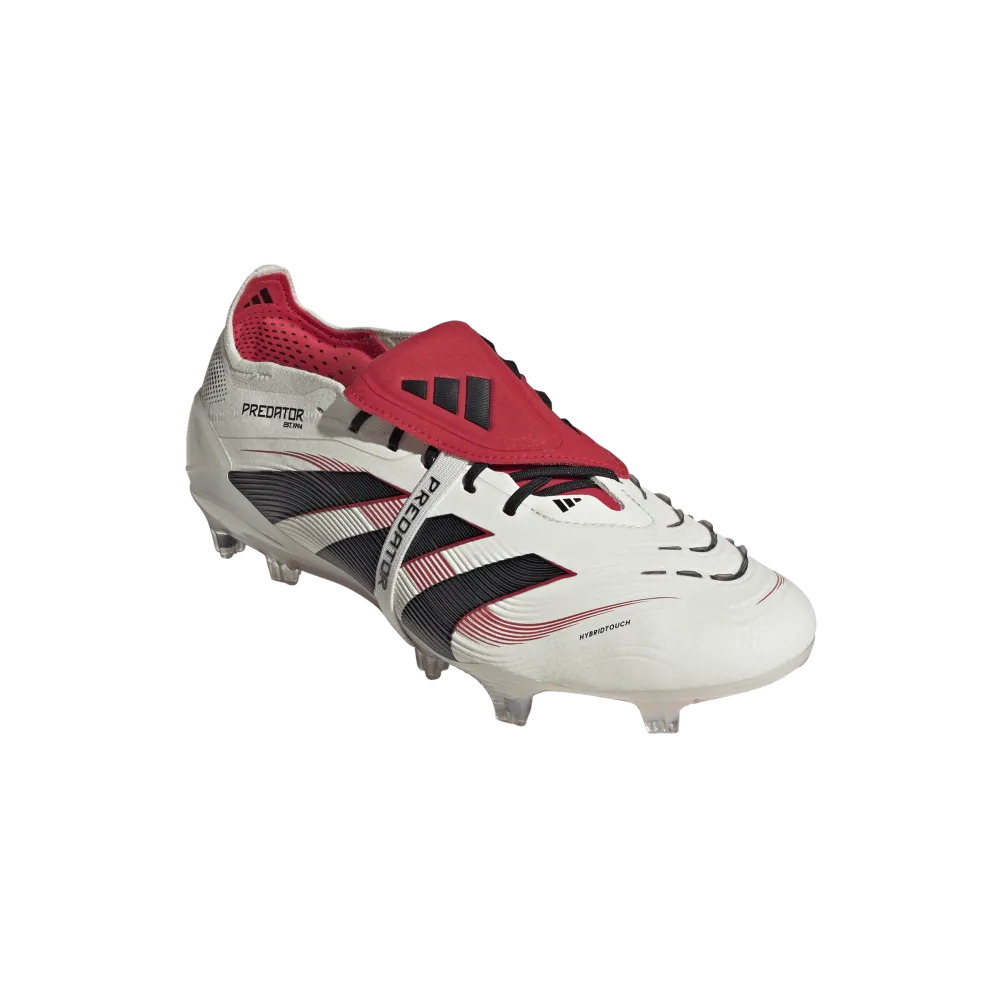Adidas Predator Elite Fold-Over Tongue FG Football Boot (Off White/Core Black/Pure Ruby)
