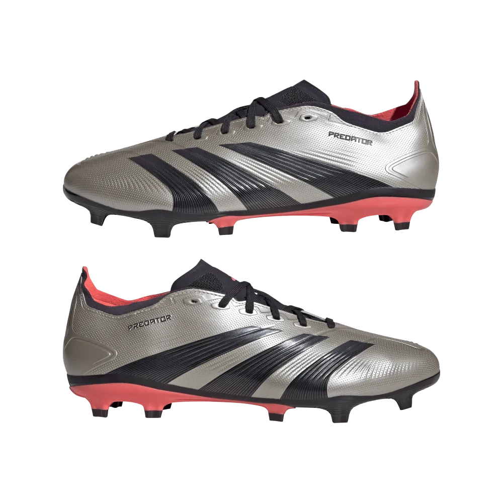 Adidas Predator League FG Football Boots (Platinum Metalic/Aurora Black/Turbo)
