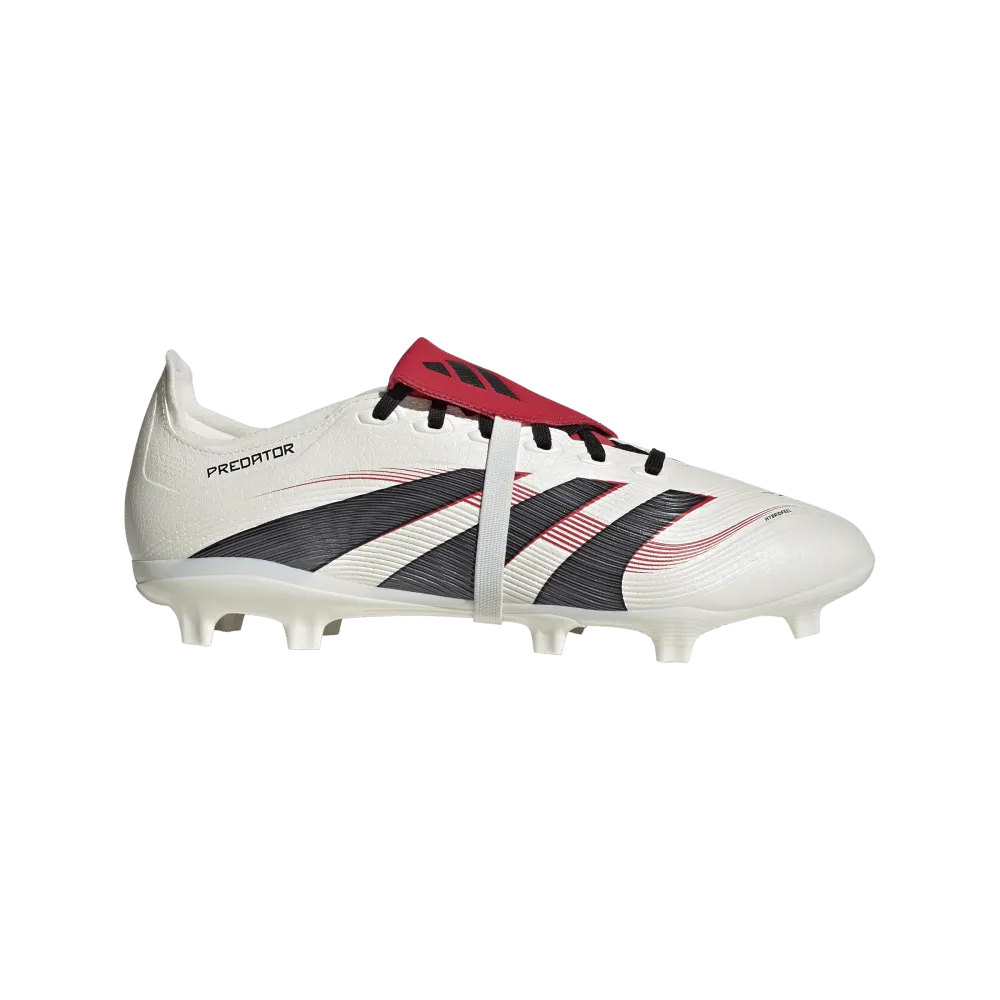 Adidas Predator League Fold-Over Tongue FG Football Boot (Off White/Core Black/Pure Ruby)