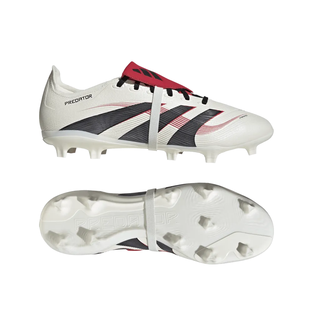 Adidas Predator League Fold-Over Tongue FG Football Boot (Off White/Core Black/Pure Ruby)