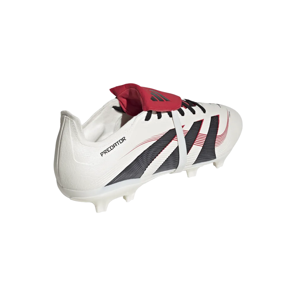 Adidas Predator League Fold-Over Tongue FG Football Boot (Off White/Core Black/Pure Ruby)
