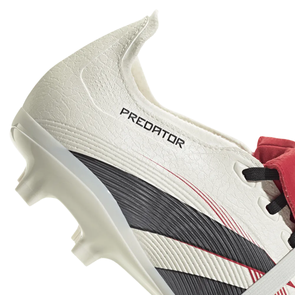 Adidas Predator League Fold-Over Tongue FG Football Boot (Off White/Core Black/Pure Ruby)