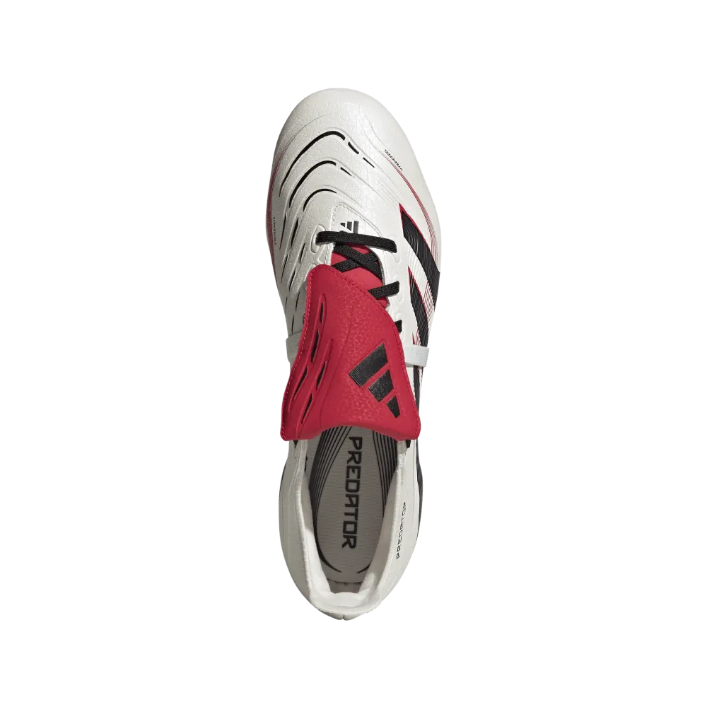 Adidas Predator League Fold-Over Tongue FG Football Boot (Off White/Core Black/Pure Ruby)