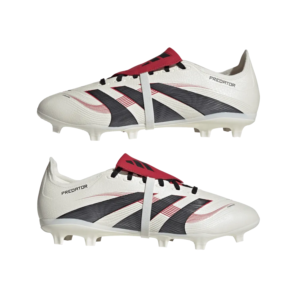 Adidas Predator League Fold-Over Tongue FG Football Boot (Off White/Core Black/Pure Ruby)