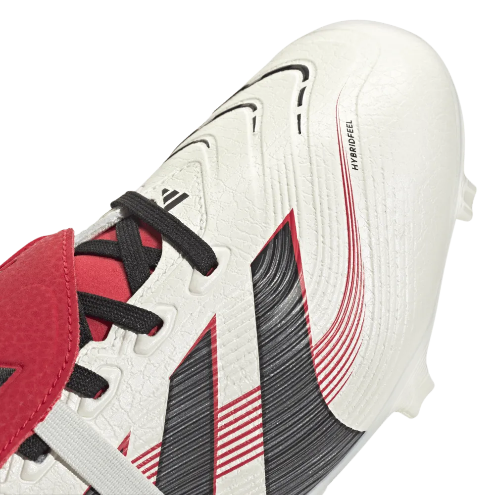 Adidas Predator League Fold-Over Tongue FG Football Boot (Off White/Core Black/Pure Ruby)