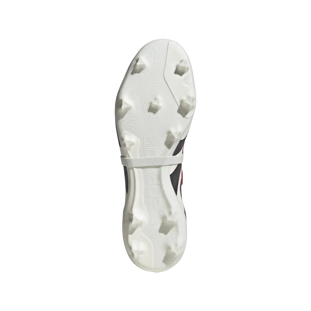 Adidas Predator League Fold-Over Tongue FG Football Boot (Off White/Core Black/Pure Ruby)