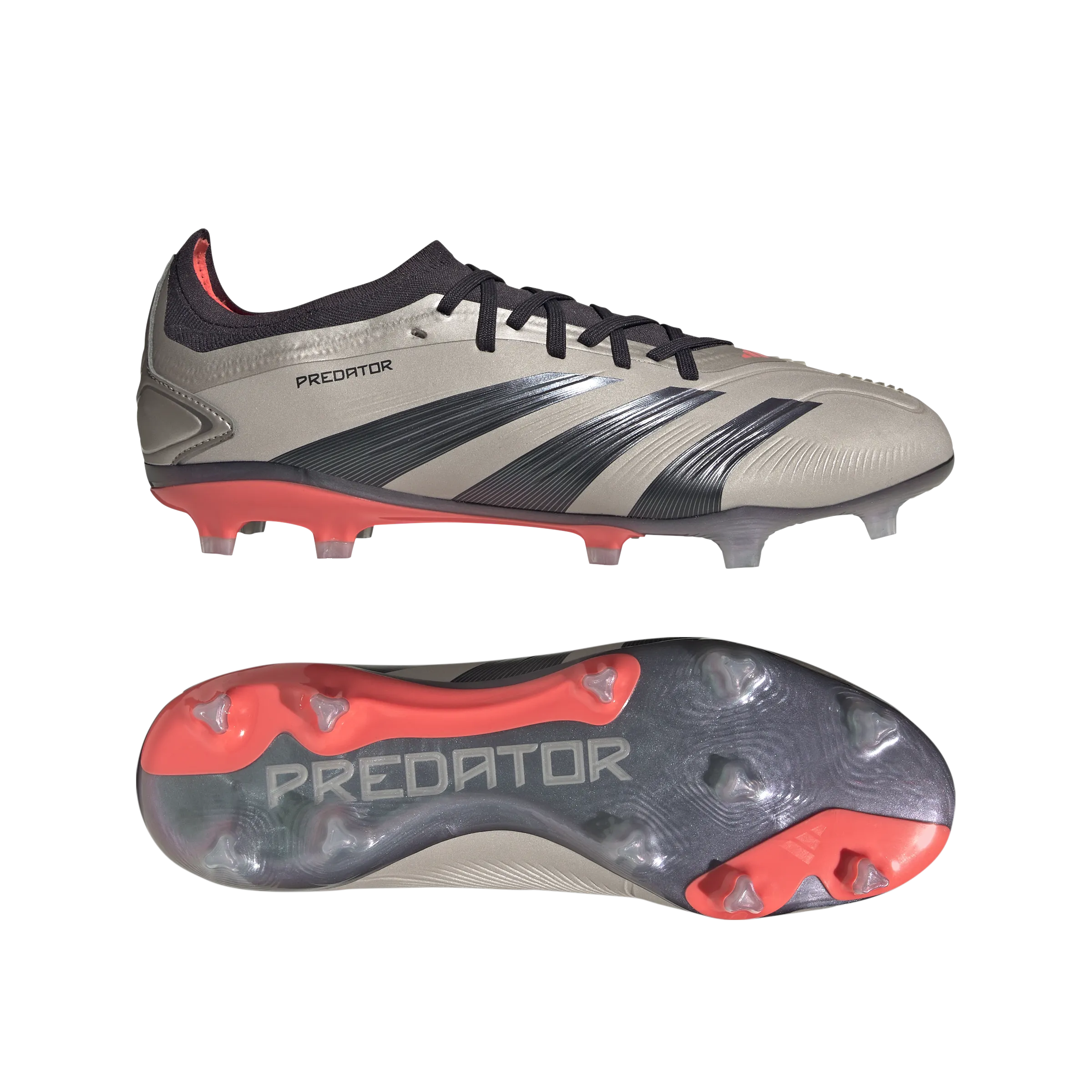 Adidas Predator Pro FG Football Boots (Platinum Metallic/Aurora Black/Carbon)