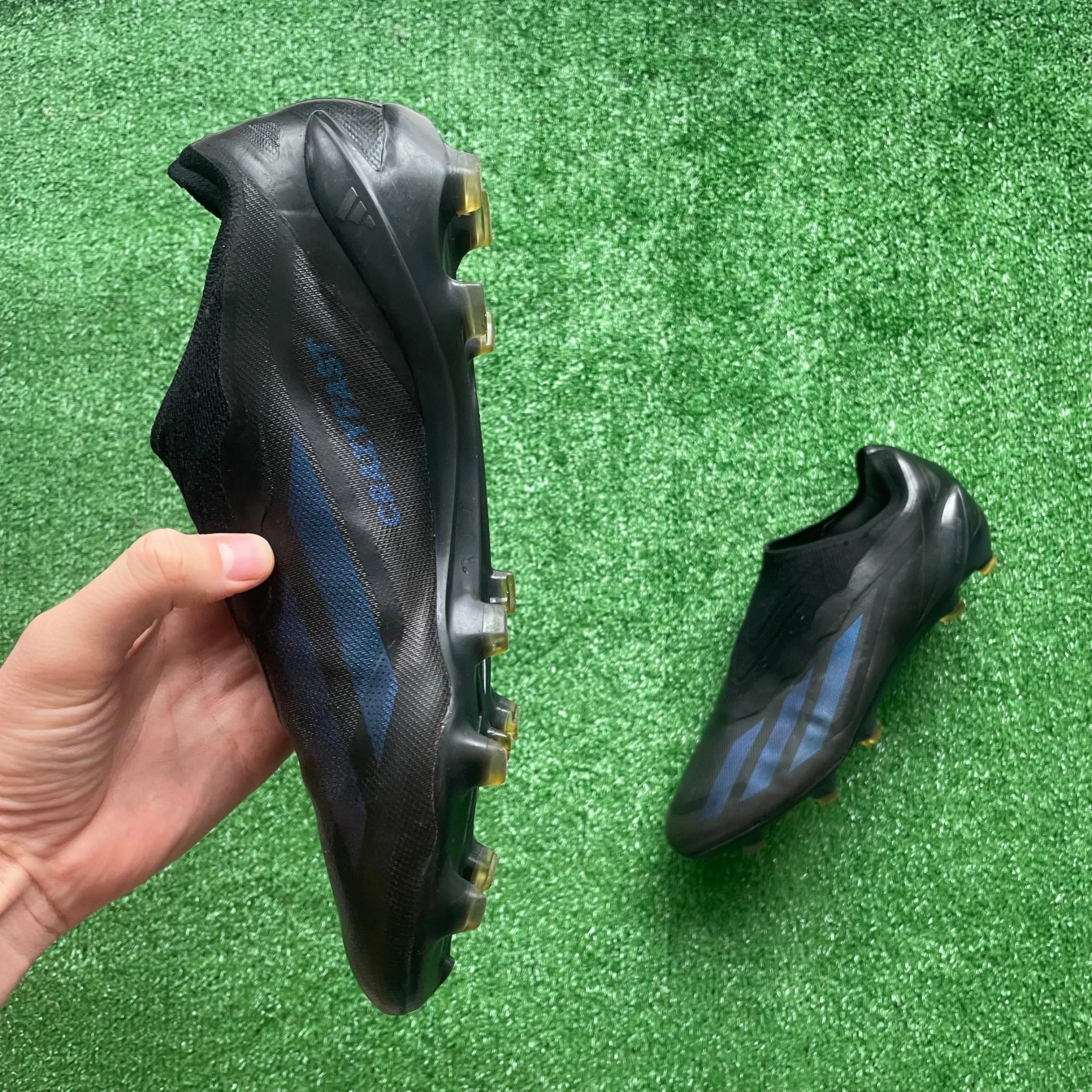 Adidas X Crazyfast.1 L Black FG Football Boots (Pre-Loved) - Size UK 10.5