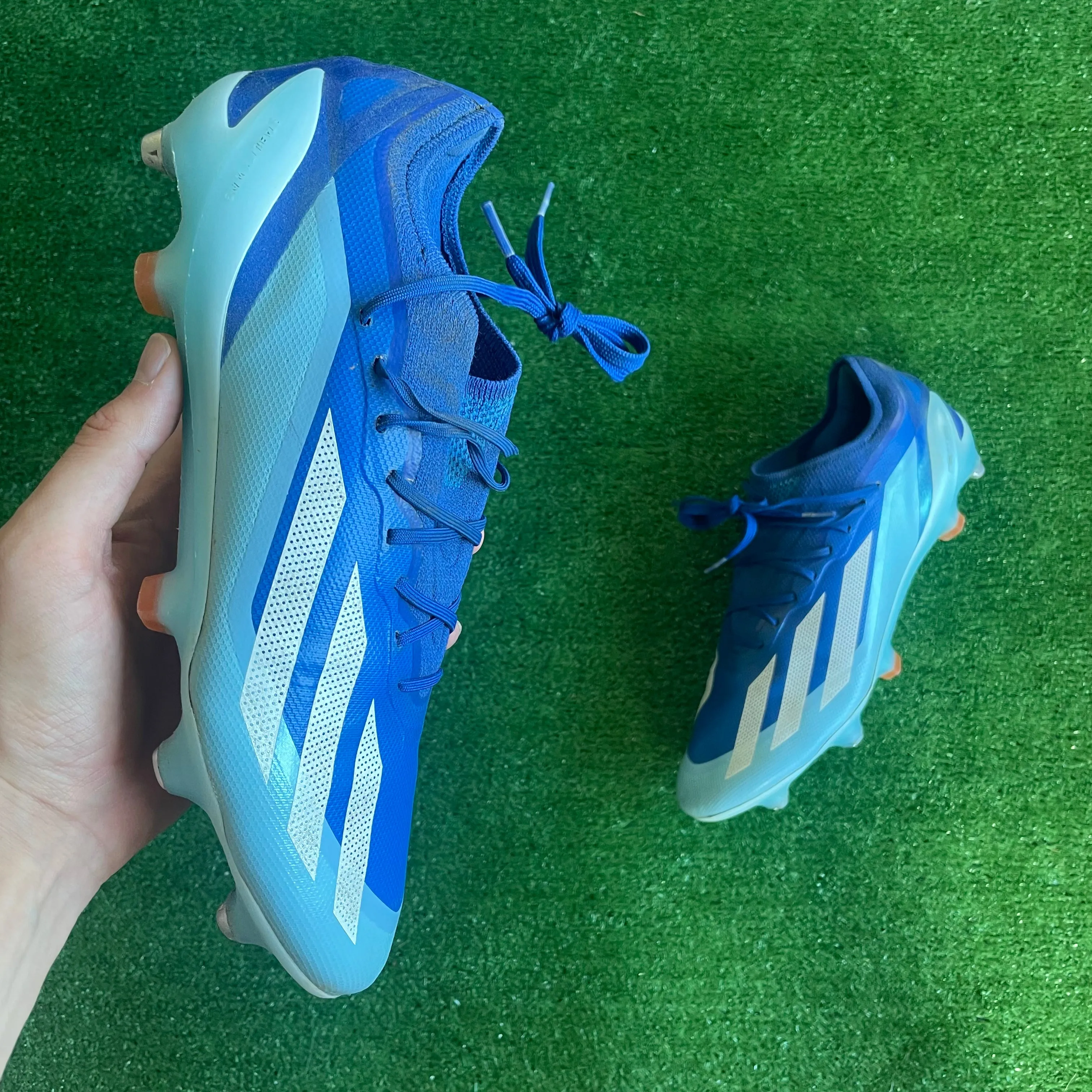 Adidas X Crazyfast.1 L Blue SG Football Boots (Pre-Loved) - Size UK 10