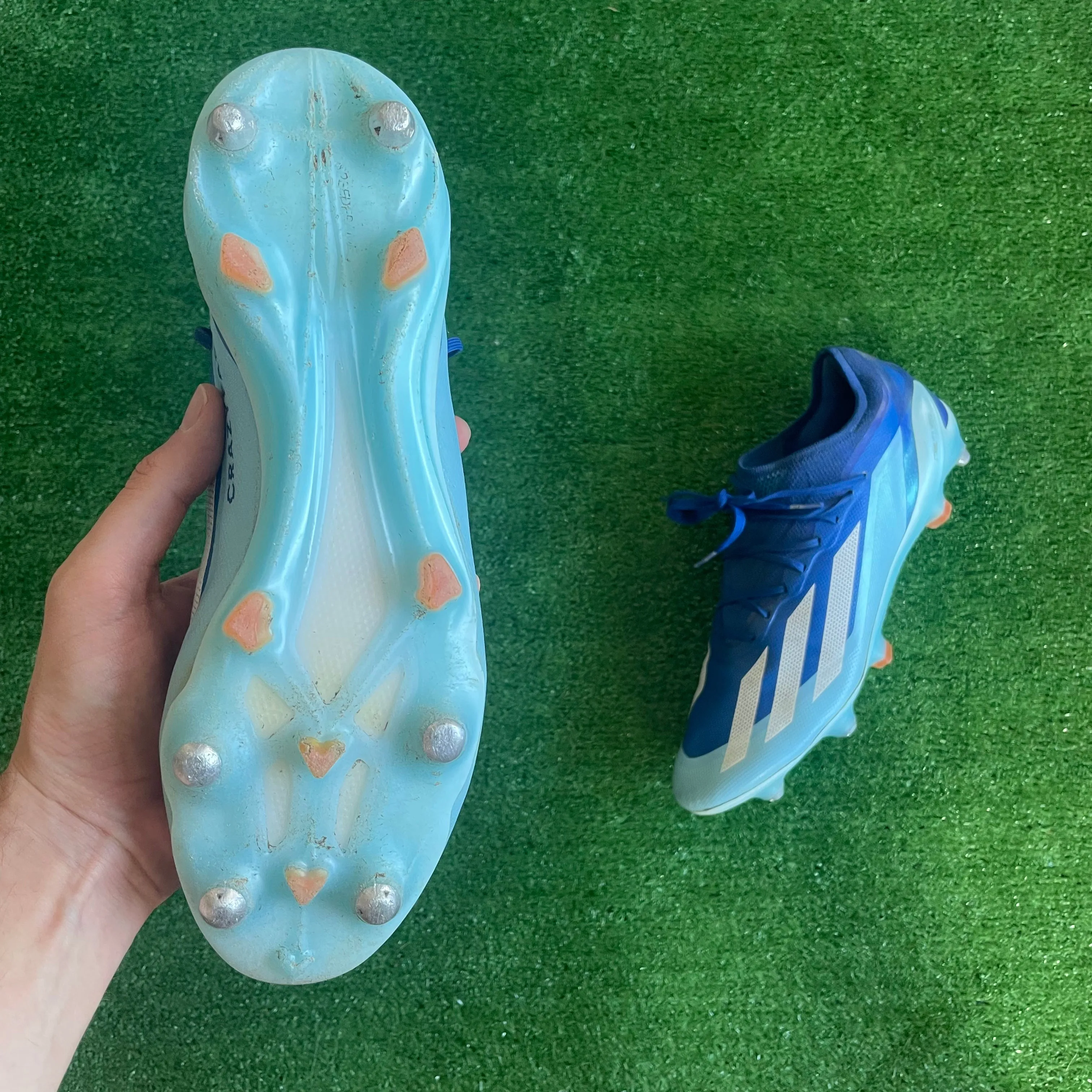 Adidas X Crazyfast.1 L Blue SG Football Boots (Pre-Loved) - Size UK 10