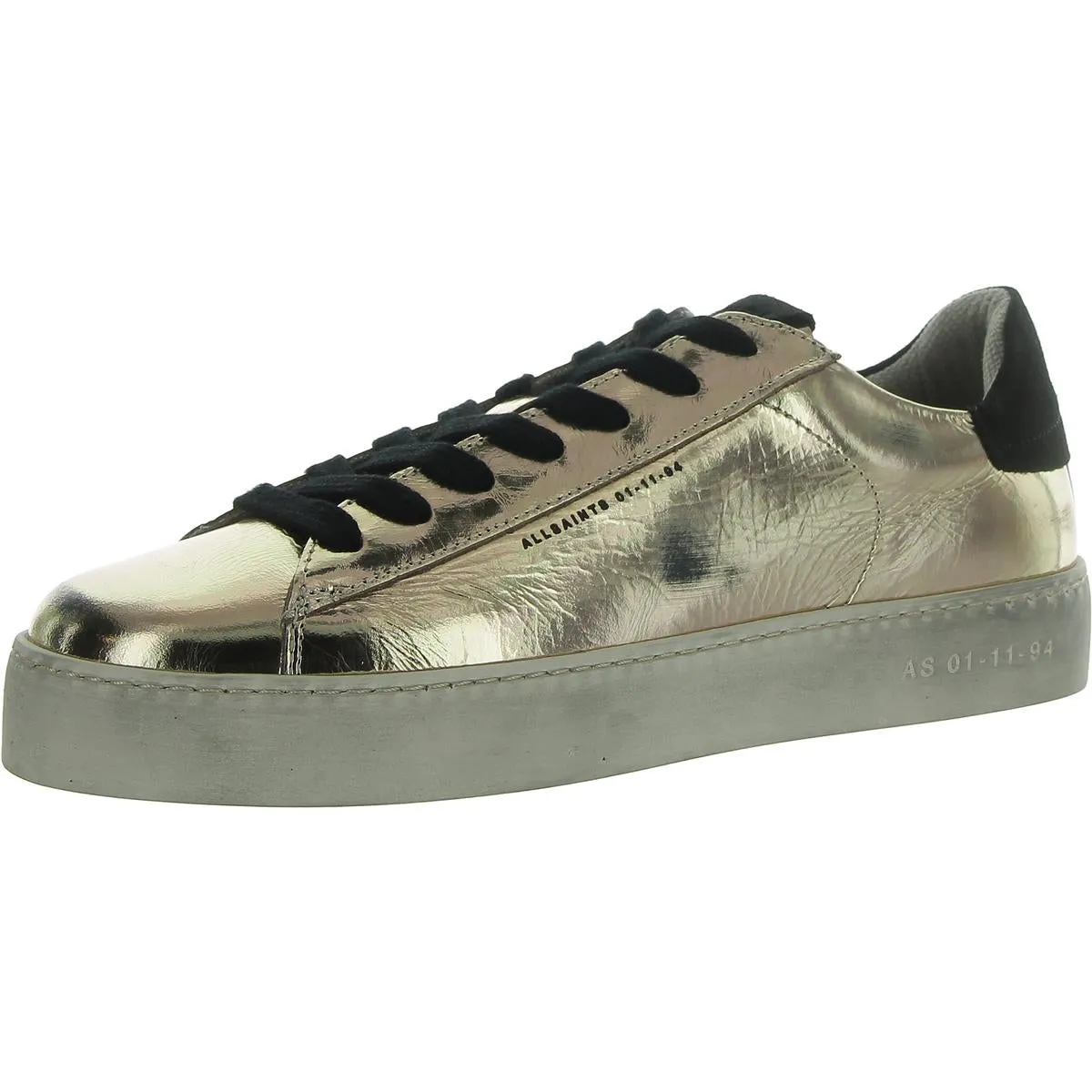 All Saints Womens Shana Leather Lifestyle Casual And Fashion Sneakers