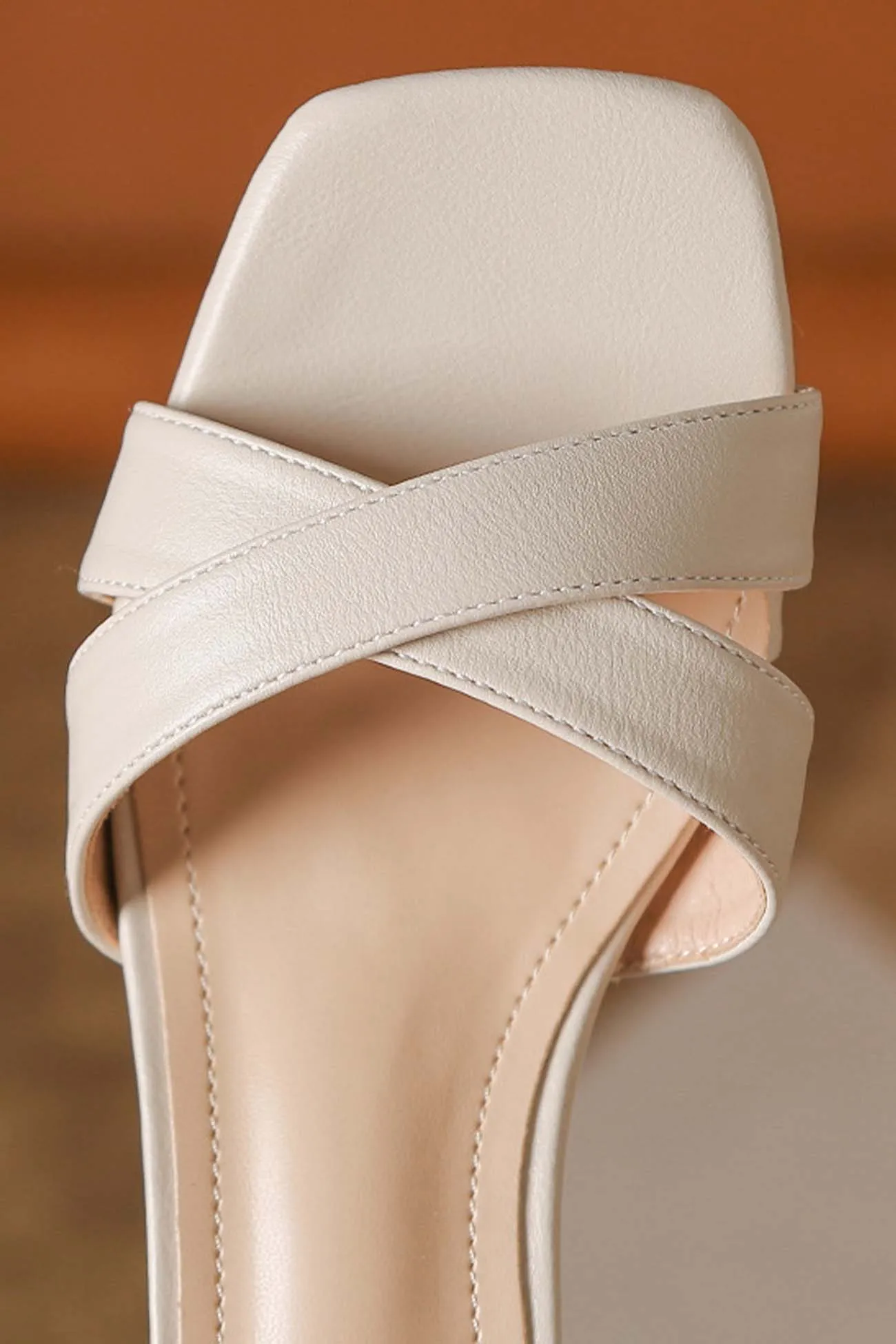 Amozae-Cross Block Heeled Ankle Strap Sandals