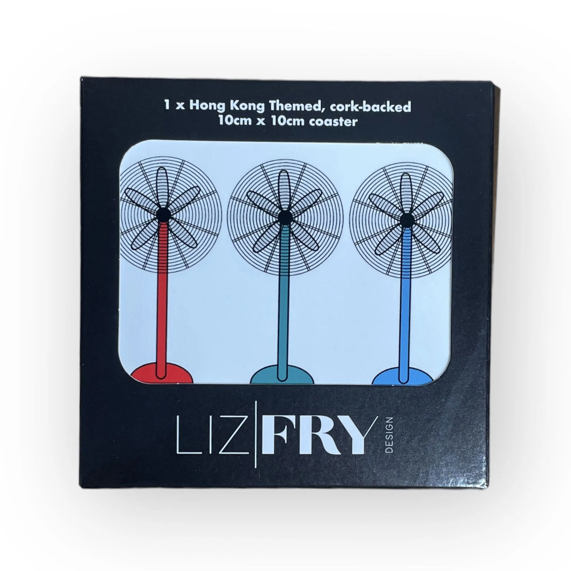 Ap Liu Street Fans 3 Coaster by Liz Fry Design