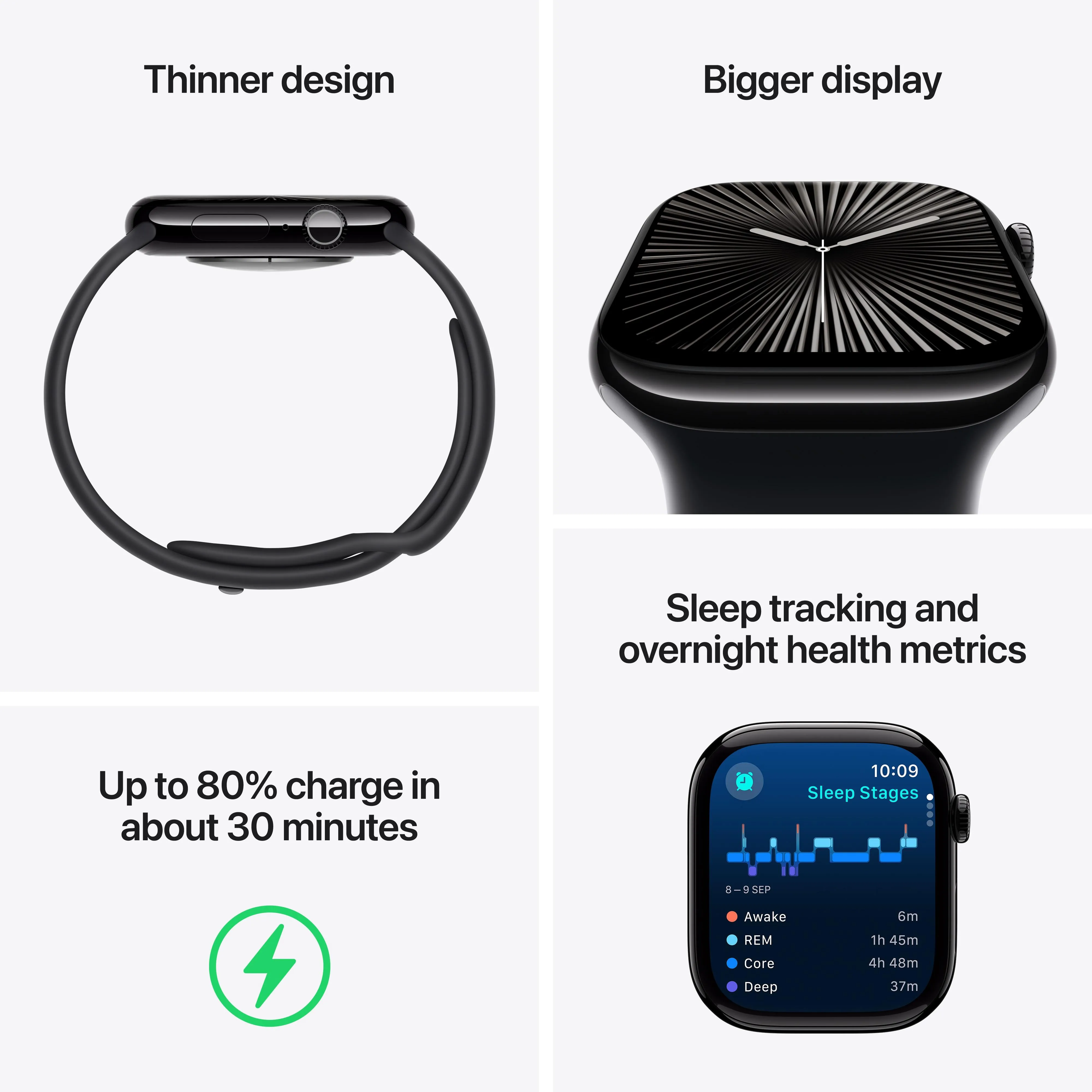 Apple Watch Series 10 GPS 46mm Rose Gold Aluminium Case with Light Blush Sport Band - M/L