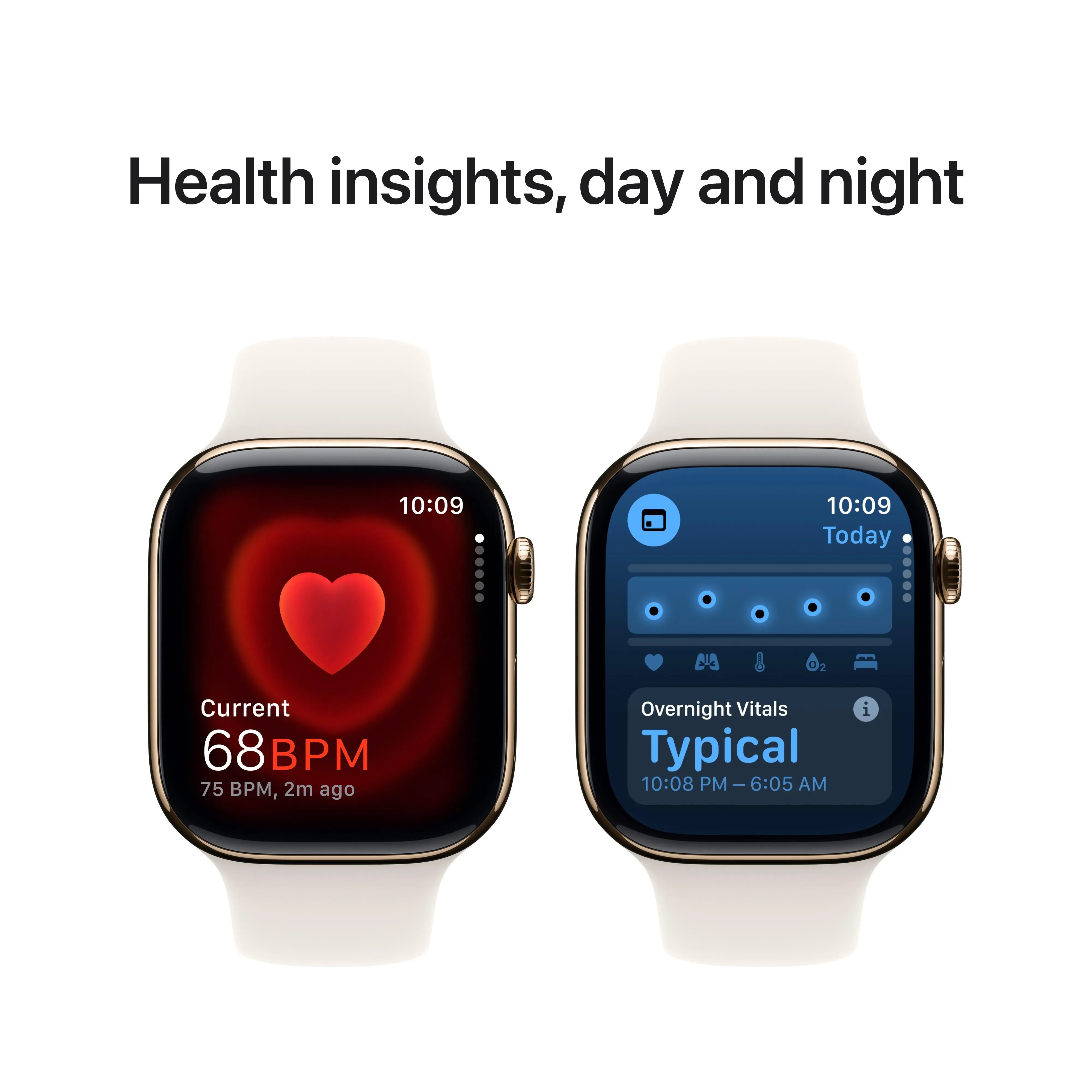 Apple Watch Series 10 GPS   Cellular 46mm Gold Titanium Case with Starlight Sport Band - S/M