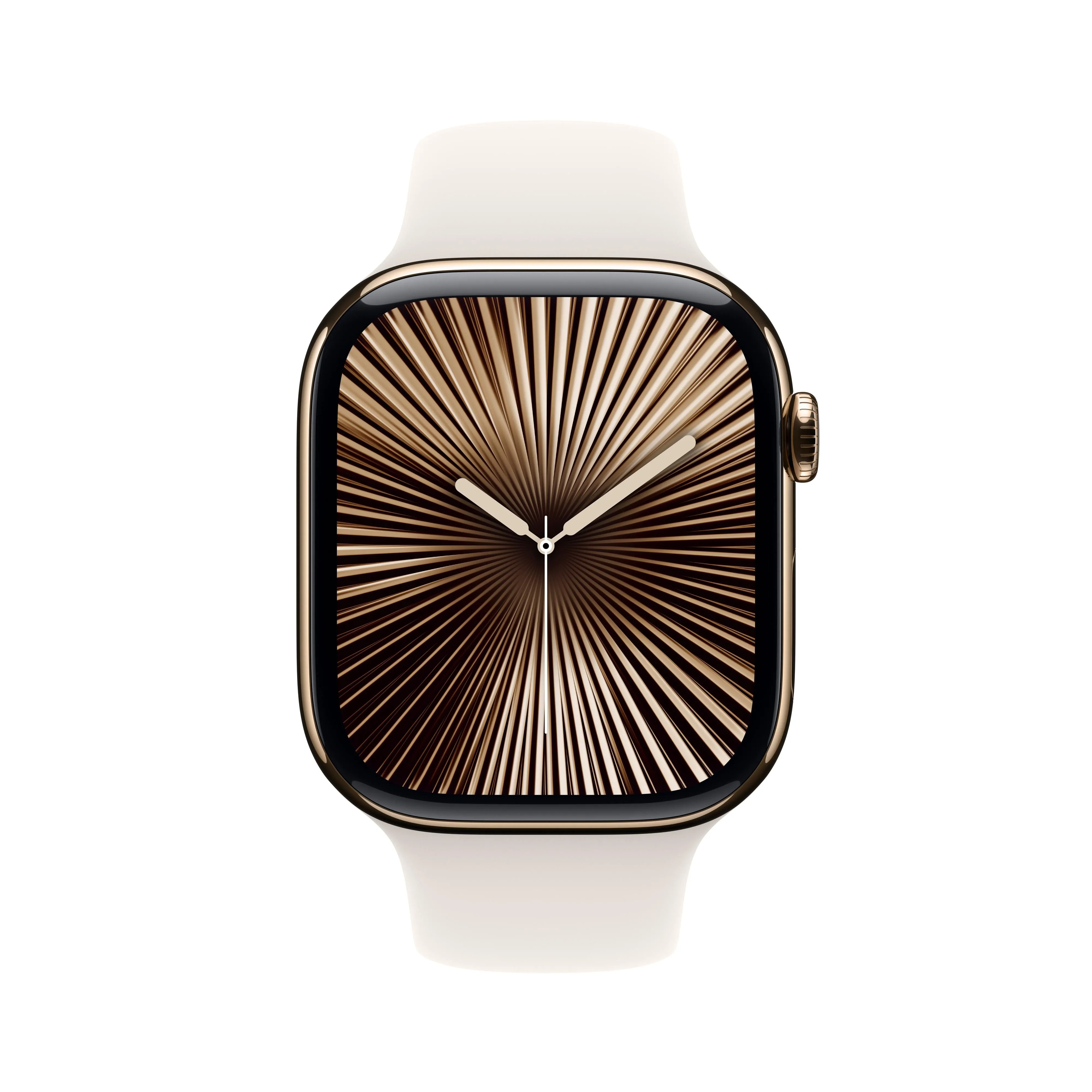 Apple Watch Series 10 GPS   Cellular 46mm Gold Titanium Case with Starlight Sport Band - S/M