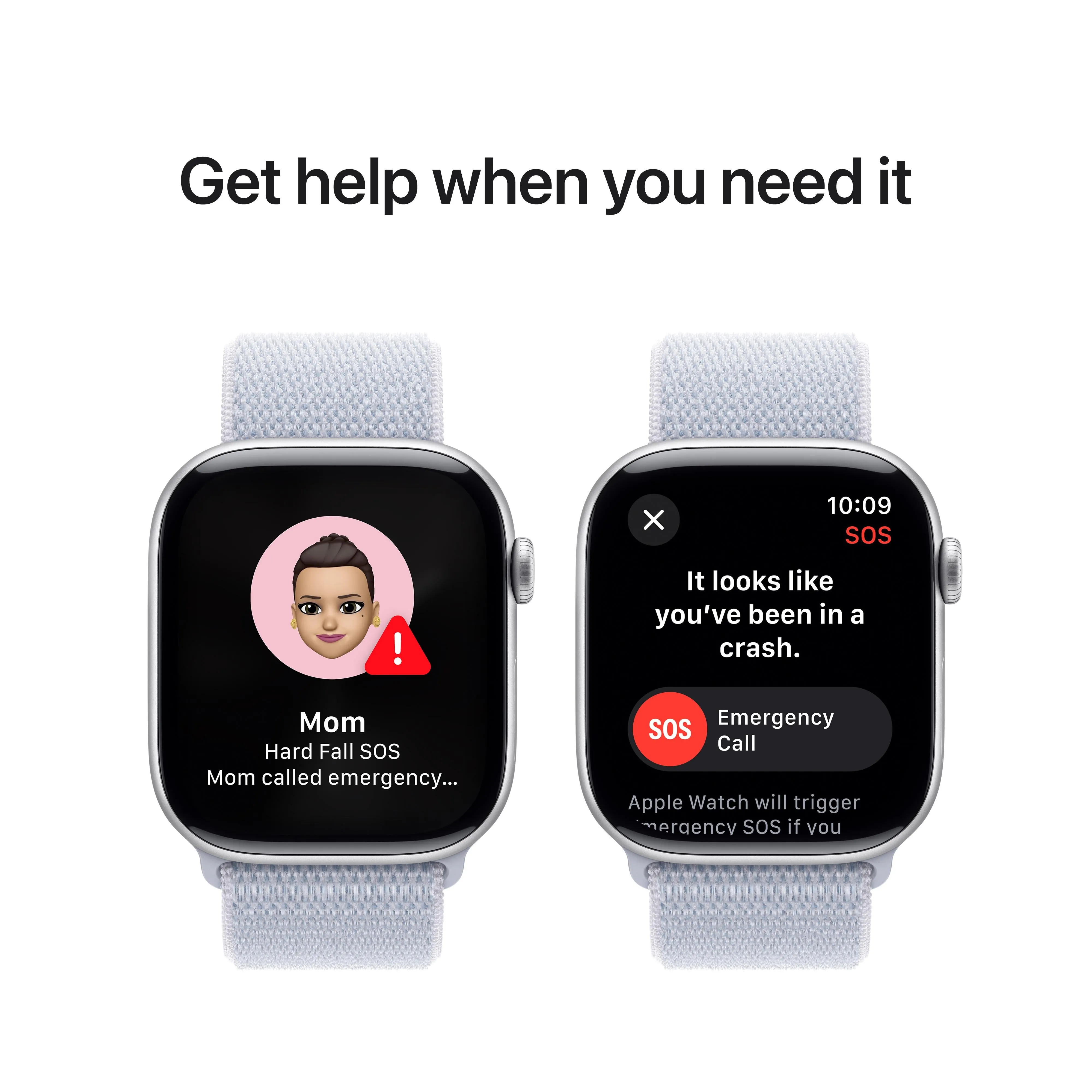 Apple Watch Series 10 GPS   Cellular 46mm Silver Aluminium Case with Blue Cloud Sport Loop