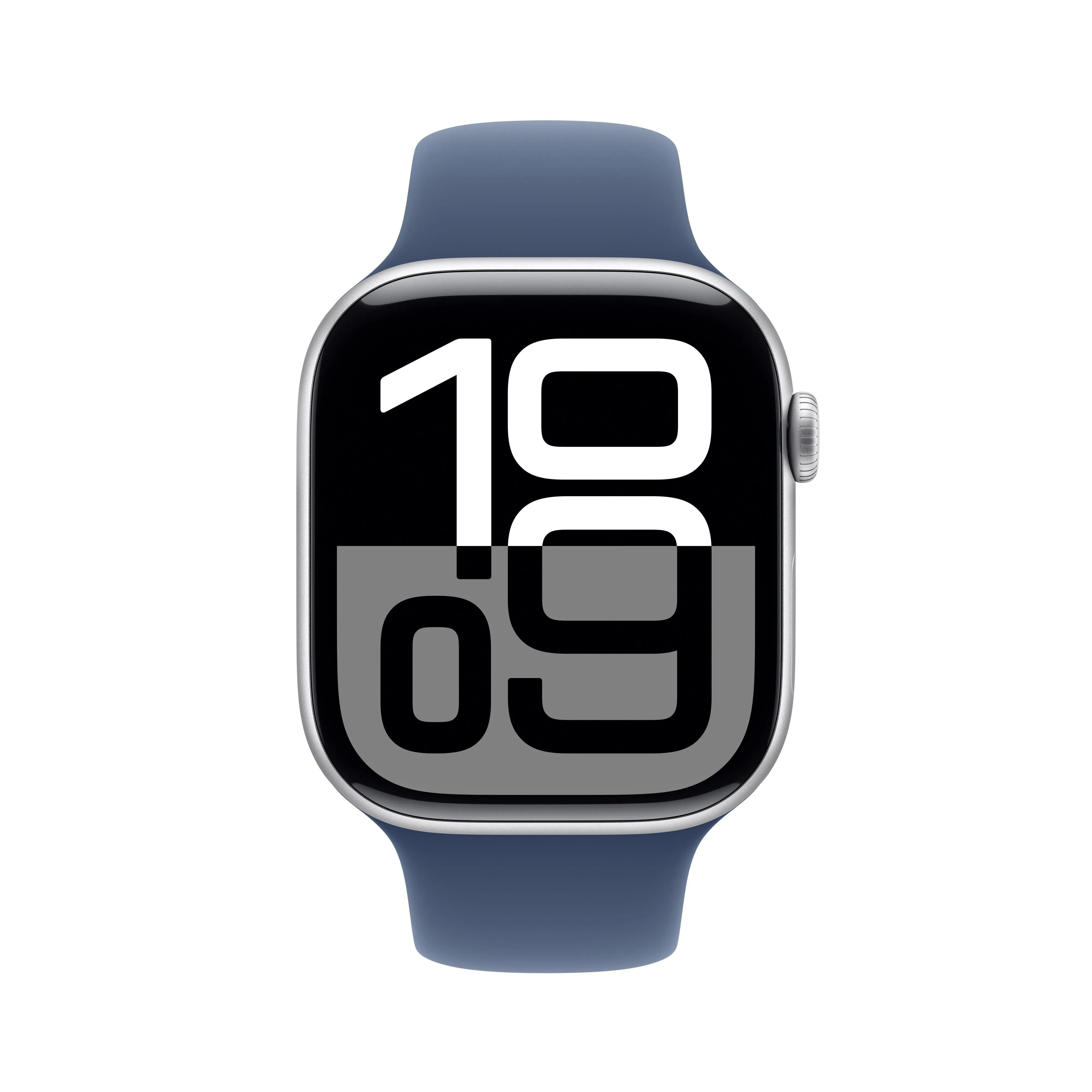 Apple Watch Series 10 GPS   Cellular 46mm Silver Aluminium Case with Denim Sport Band - S/M