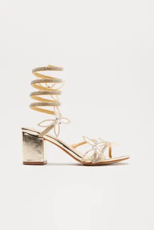 Argentina Rhinestone Heels - Gold